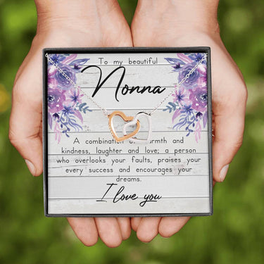 Beautiful Nonna Interlocking Hearts Necklace - Love You This Much